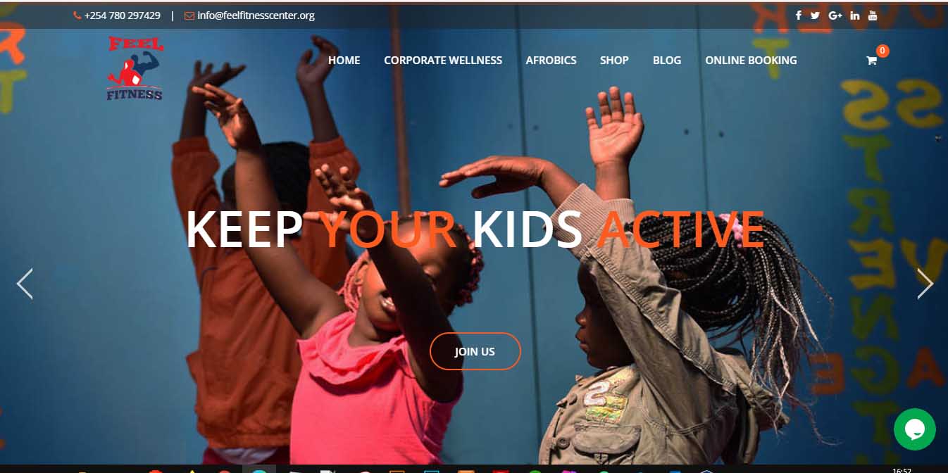 Website design for feelfitness limited